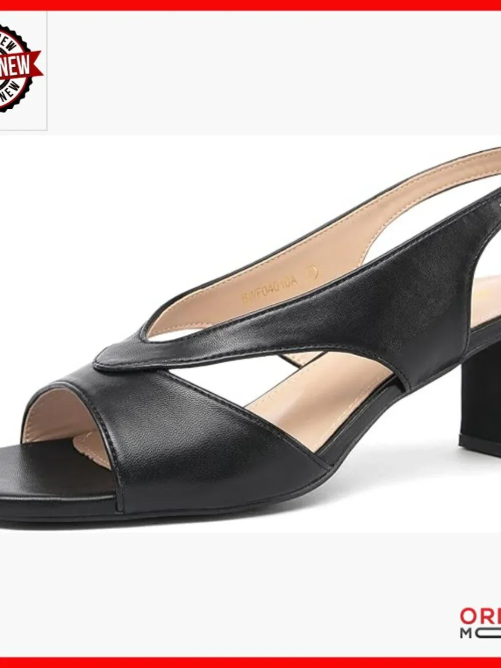 Square Toe Heeled Sandals, Slingback Strap, Chunky Heel, Work & Dress Shoes